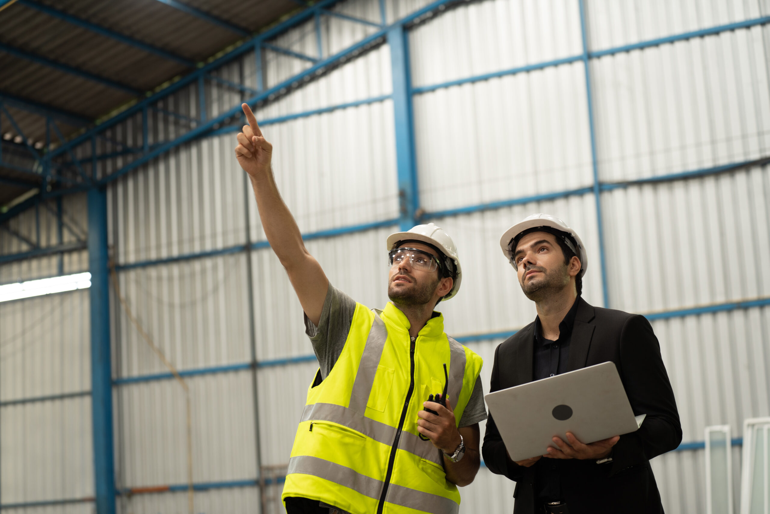 Engineers in pump station