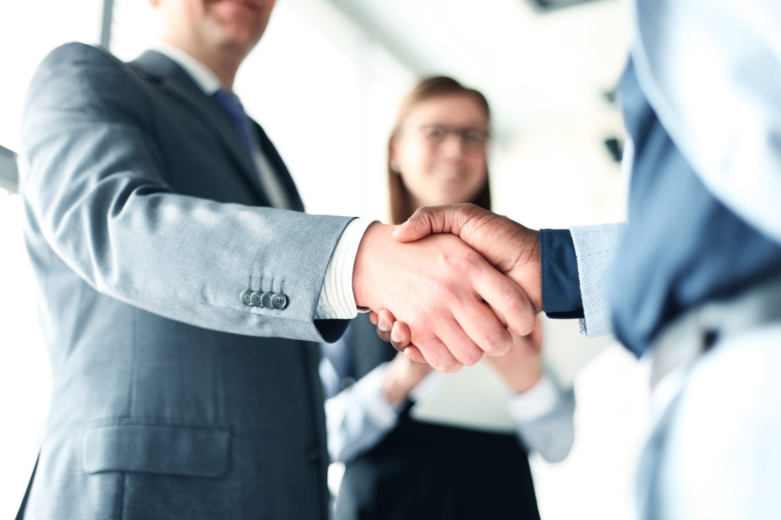 Business people shaking hands